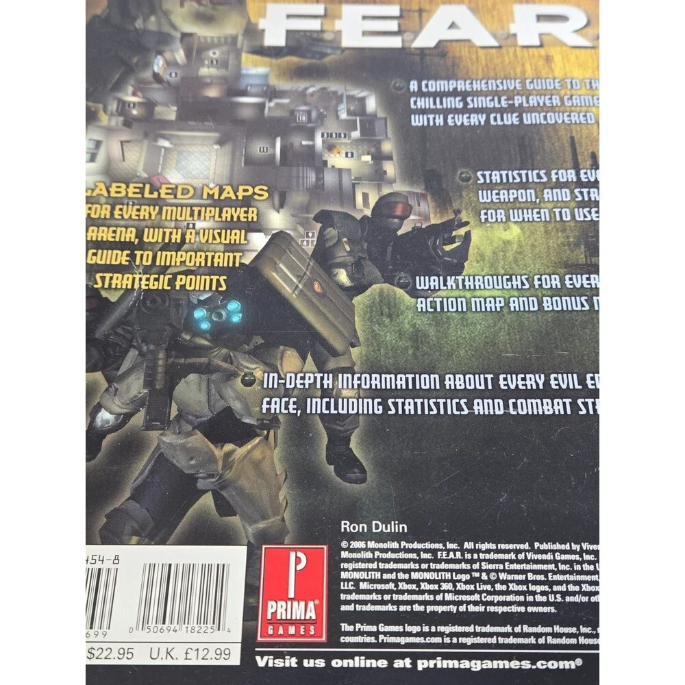 F.E.A.R. First Encounter Assault Recon Prima Official Strategy Guide - Xbox 360